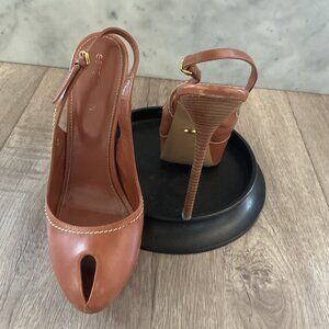 Honey brown  color  Sergio Rossi high heels